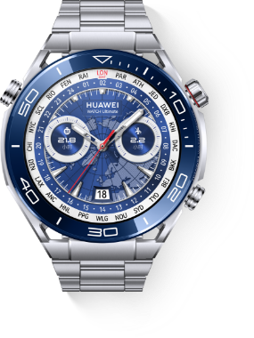HUAWEI WATCH Ultimate 各种颜色的正面图,展示丰富的表盘
