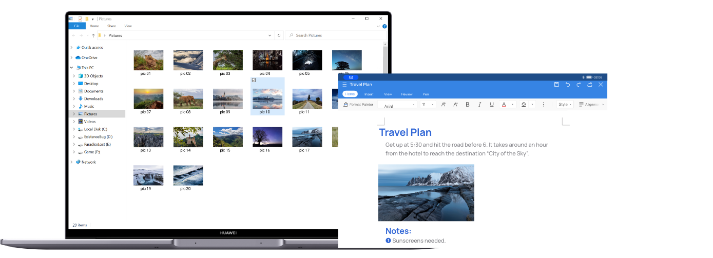Huawei Matepad pro 12.6 multi-screen