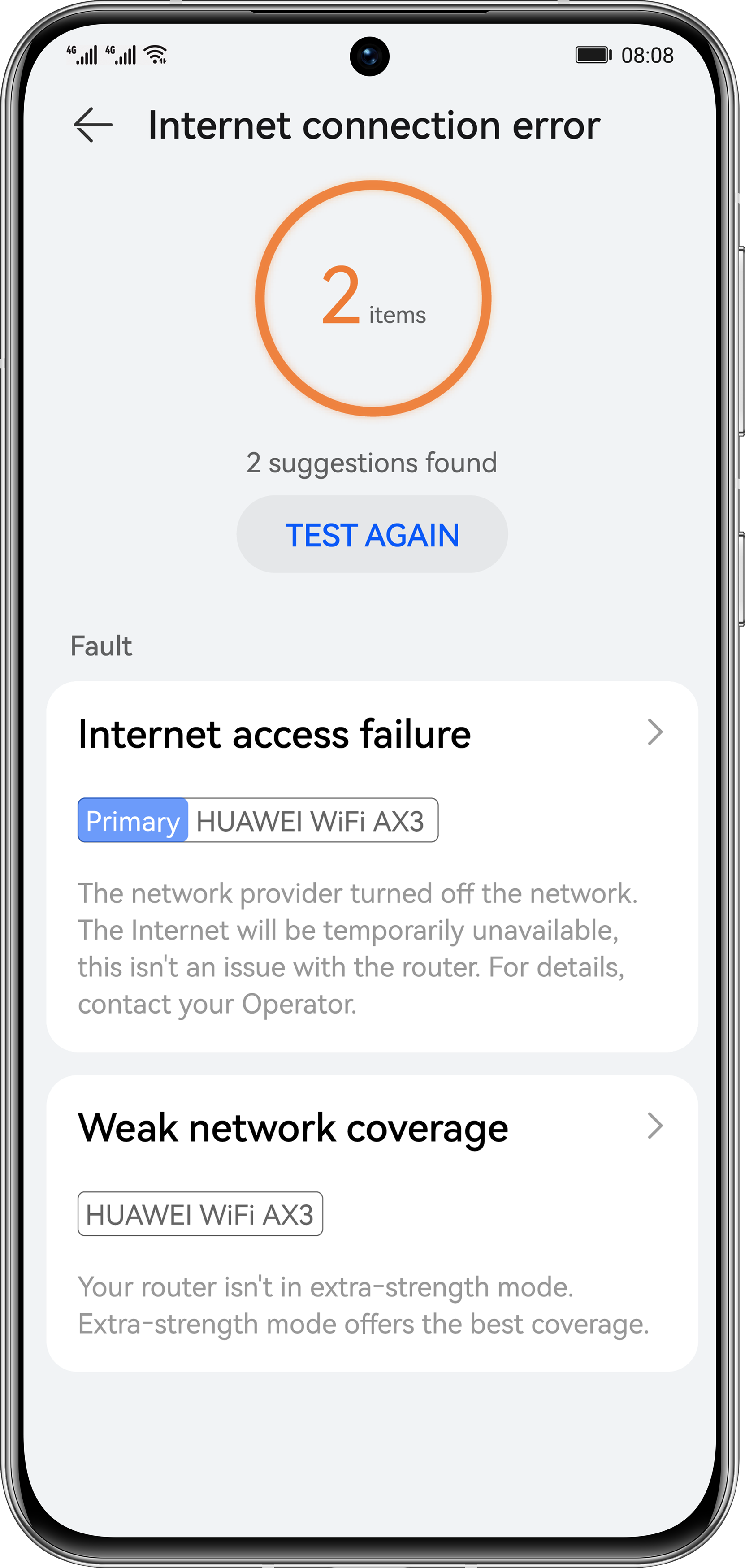 HUAWEI WiFi AX3 smart diagnostics